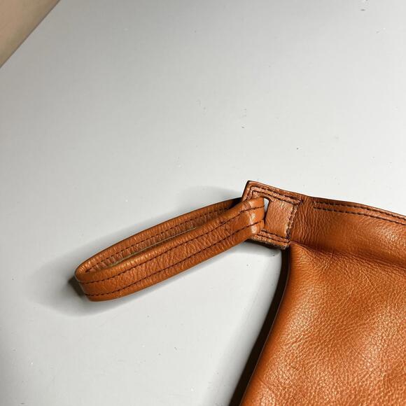 Yudi Clutch Bag Womens Large Brown Leather Zip Wristlet Suede Lining Colombia - Picture 4 of 11